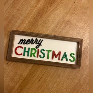 Merry Christmas wood sign